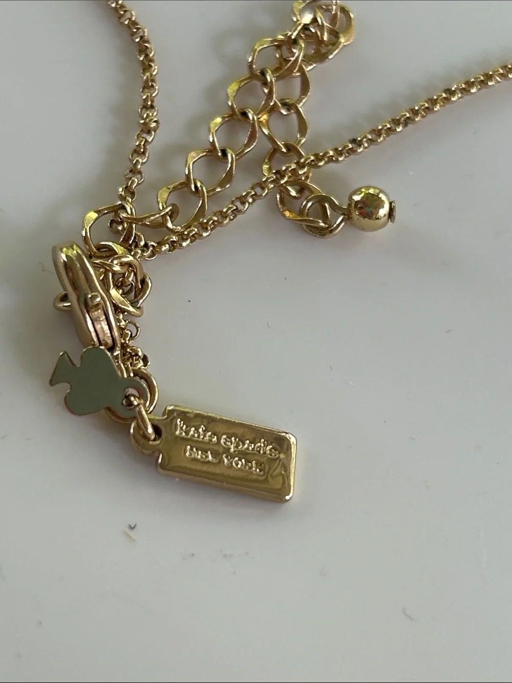 🖤 Kate Spade New York Gold-Tone & Black Faceted Stone Lariat Y-Necklace